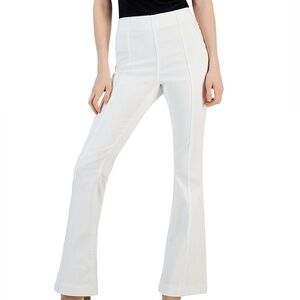 🆓 White High Waist Straight Leg Pants